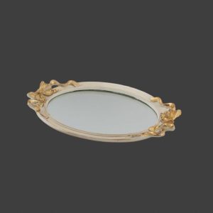 IVORY - GOLD TRAY WITH BOW No: 1041