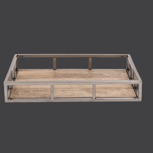 ΔΙΣΚΟΣ ΜΕΤΑΛΛΙΚΟΣ ΑΣΗΜΙ ΚΑΙ ΞΥΛΟ NW353380 43*25cm