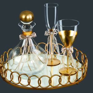 ΣΕΤ ΓΑΜΟΥ ΔΙΣΚΟΣ-ΚΑΡΑΦΑ-ΠΟΤΗΡΙ NA84SK45SP45 3τμχ  h26cm*38cm